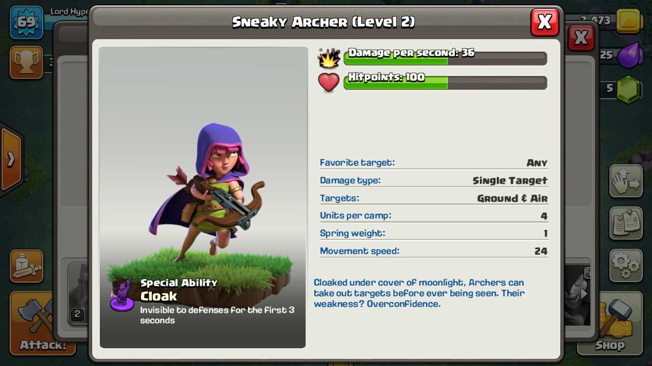 Sneaky Archer- The sneaky archer is the next troop which gets unlocked in t...