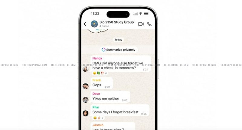 whatsapp ai summaries with meta ai
