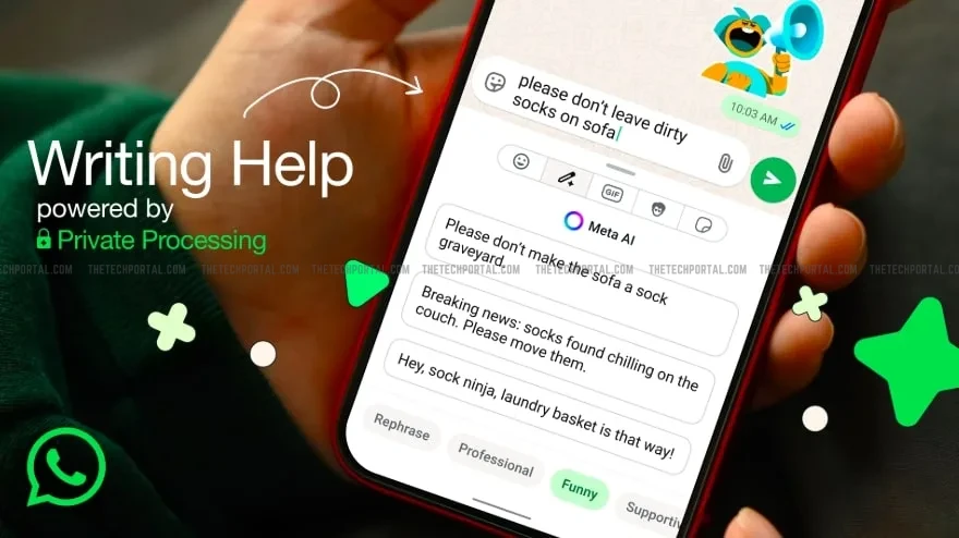 WhatsApp AI-powered writing help feature