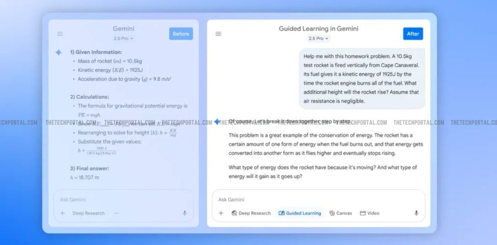 Google launches ‘Guided Learning’ feature in Gemini app to compete with ChatGPT’s Study Mode