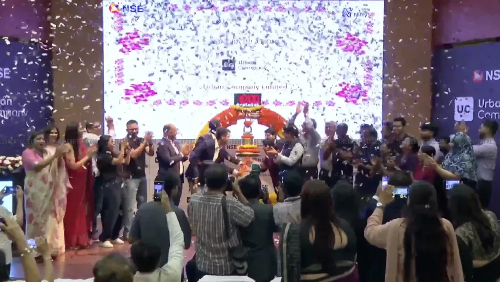 Urban Company bell ringing ceremony at NSE. Mumbai, India