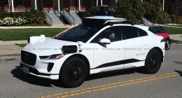 A Waymo Jaguar self driving car in San Francisco