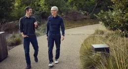 Apple CEO Tim Cook with incoming CEO John Ternus